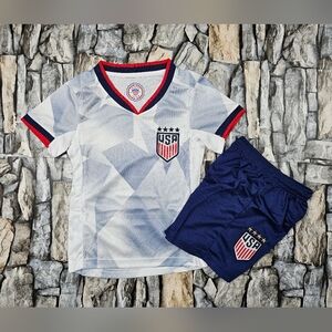 USA Kids (girls) Soccer Jersey Kit Youth/ jersey for girls/ Jersey and S…